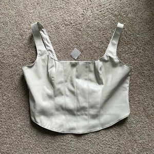 NWT A&F Leather Corset